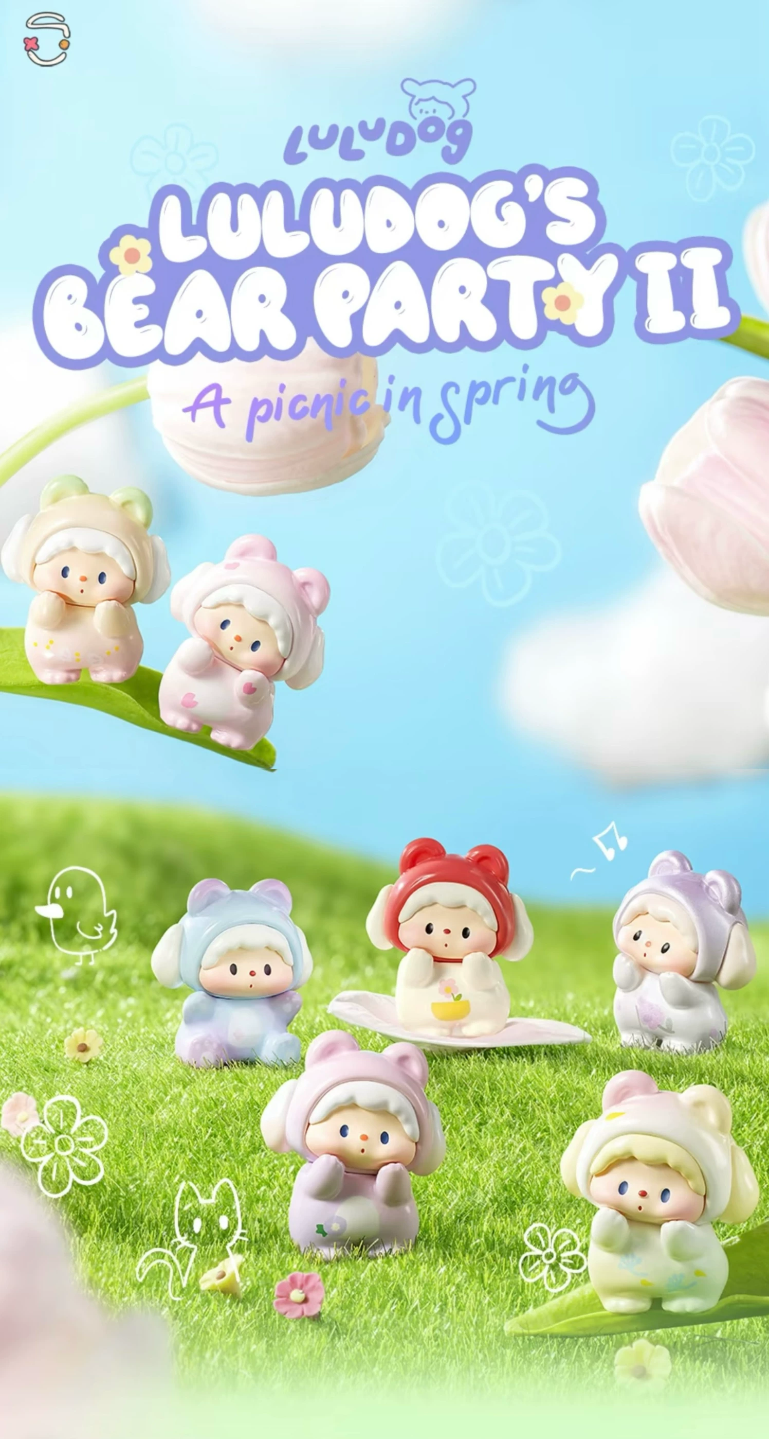 Luludog Bear Party V2 Spring Picnic