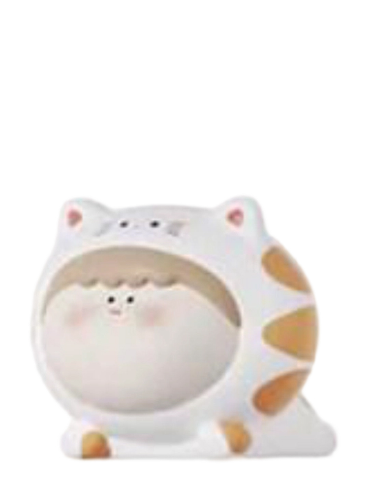 Matte White Orange Cat