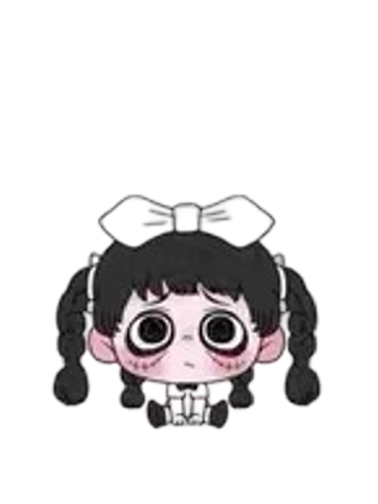 White Black Oath Cloth Doll