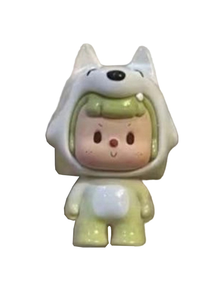 Green Hair Wolf Kid