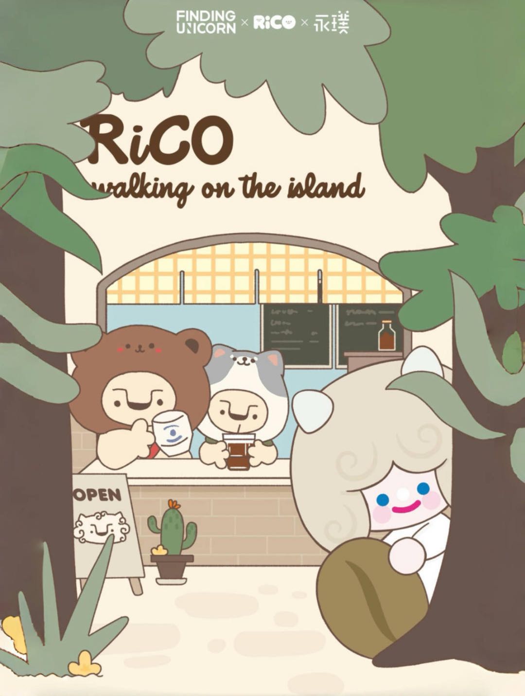 RiCO walking on the island