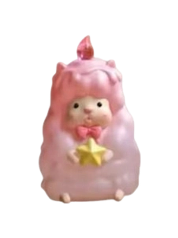 Pink Star Candle Sheep
