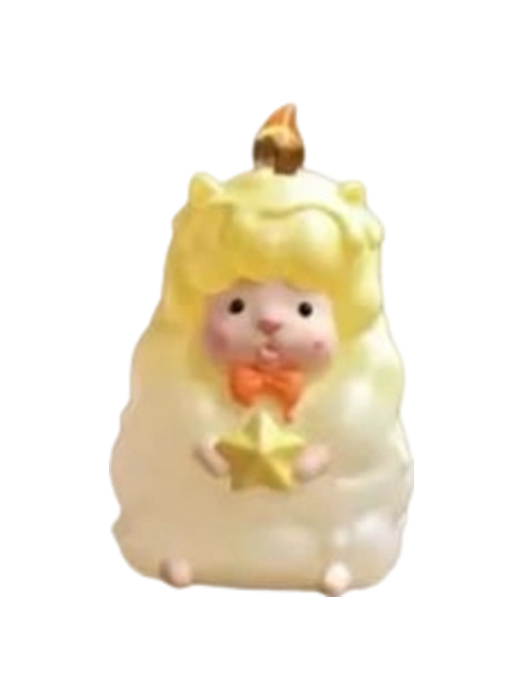 Yellow Star Candle Sheep